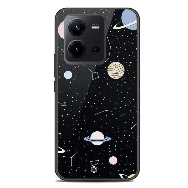 Space Series Soft Phone Case - Premium Glass Case - Design 1 - Vivo V25e
