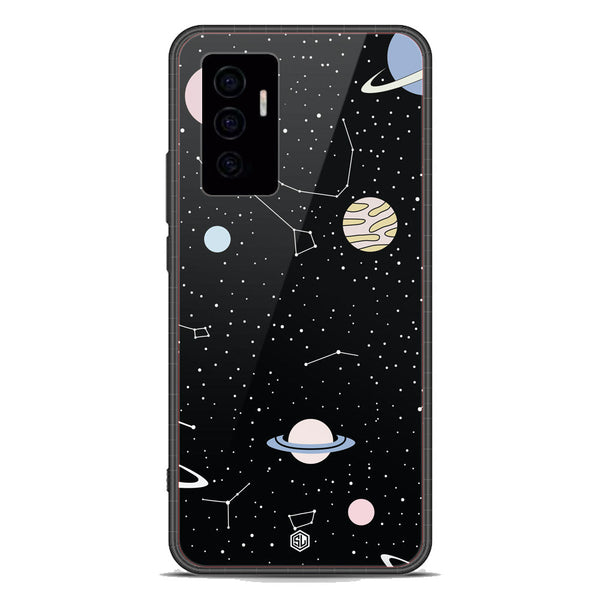 Space Series Soft Phone Case - Premium Glass Case - Design 1 - Vivo V23e