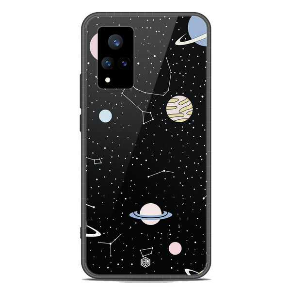 Space Series Soft Phone Case - Premium Glass Case - Design 1 - Vivo V21