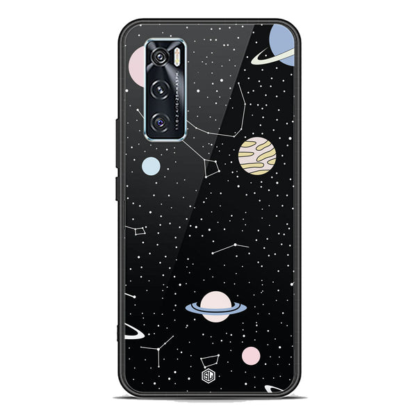 Space Series Soft Phone Case - Premium Glass Case - Design 1 - Vivo V20 SE