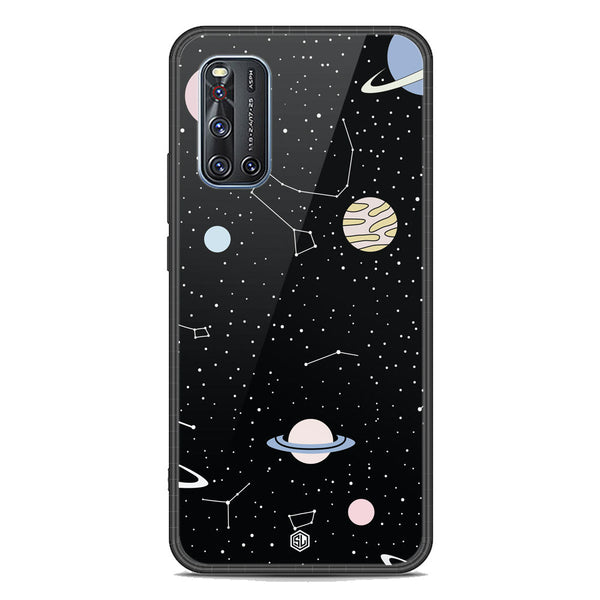 Space Series Soft Phone Case - Premium Glass Case - Design 1 - Vivo V19