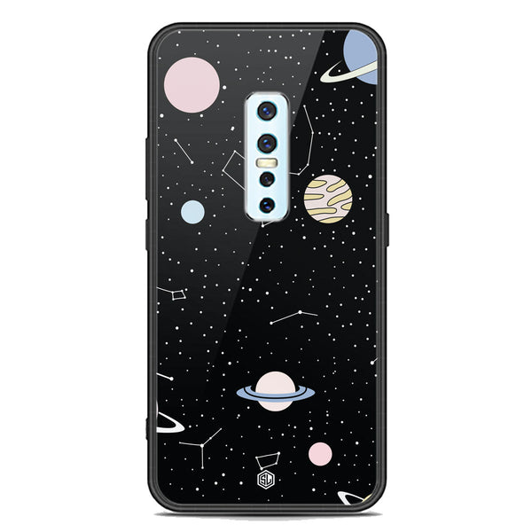 Space Series Soft Phone Case - Premium Glass Case - Design 1 - Vivo V17 Pro