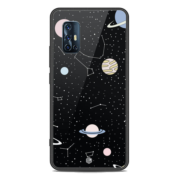 Space Series Soft Phone Case - Premium Glass Case - Design 1 - Vivo V17
