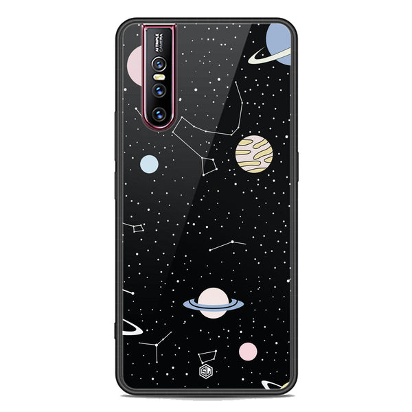 Space Series Soft Phone Case - Premium Glass Case - Design 1 - Vivo V15 Pro