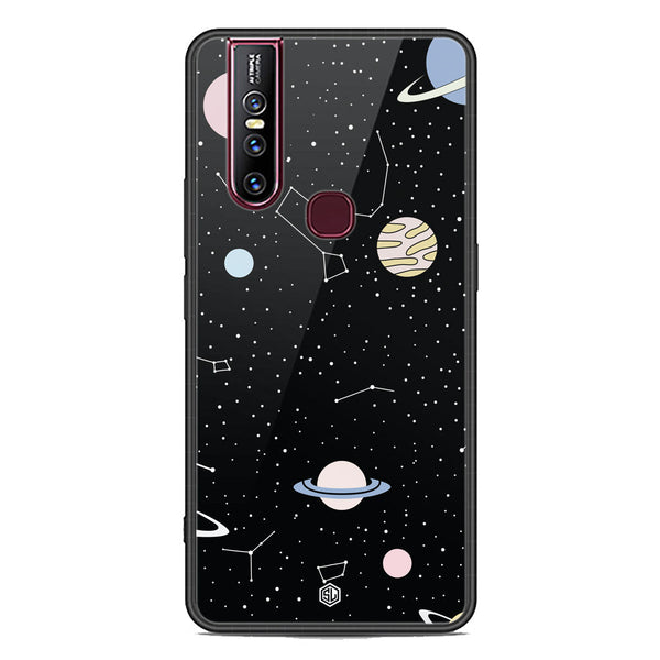 Space Series Soft Phone Case - Premium Glass Case - Design 1 - Vivo V15