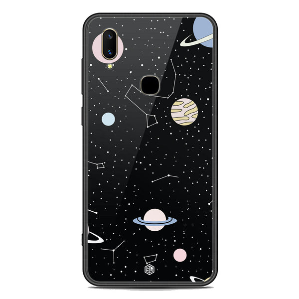 Space Series Soft Phone Case - Premium Glass Case - Design 1 - Vivo V11 Pro