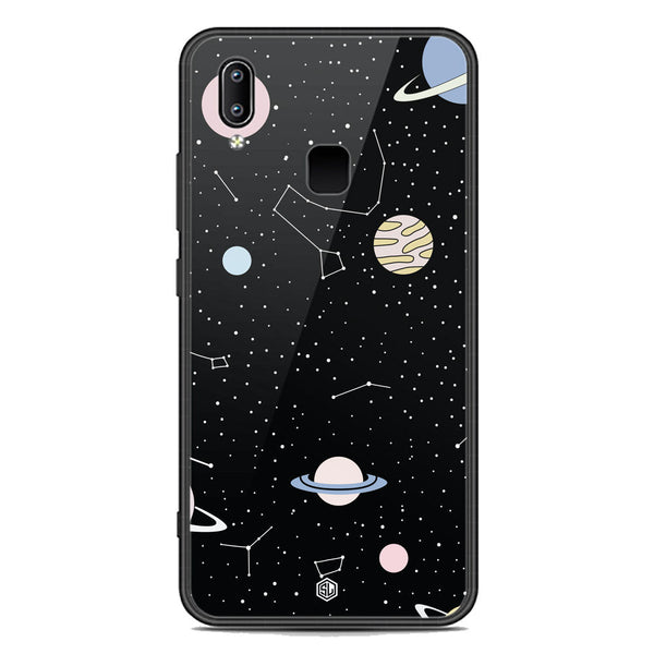 Space Series Soft Phone Case - Premium Glass Case - Design 1 - Vivo V9