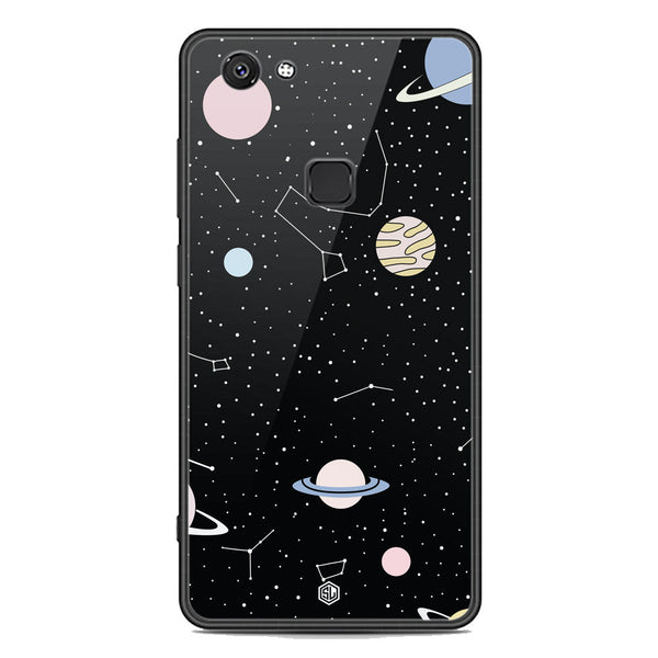 Space Series Soft Phone Case - Premium Glass Case - Design 1 - Vivo V7