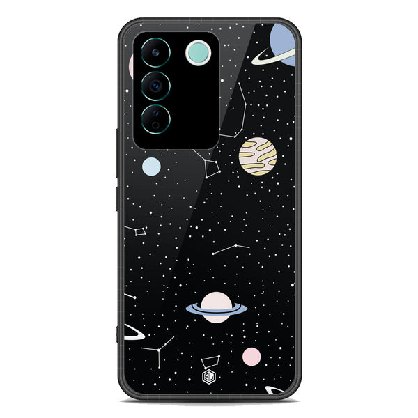 Space Series Soft Phone Case - Premium Glass Case - Design 1 - Vivo S16e