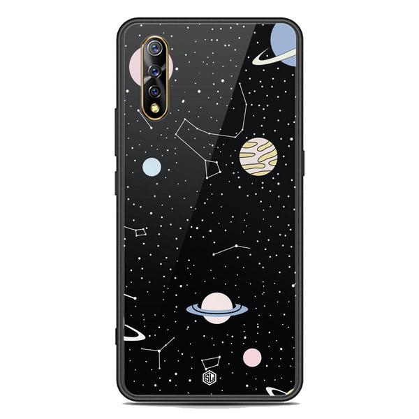 Space Series Soft Phone Case - Premium Glass Case - Design 1 - Vivo S1