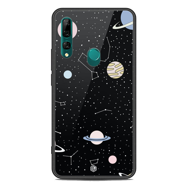 Space Series Soft Phone Case - Premium Glass Case - Design 1 - Huawei Y9 Prime 2019