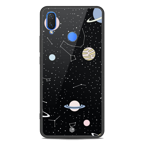 Space Series Soft Phone Case - Premium Glass Case - Design 1 - Huawei Y9 2019