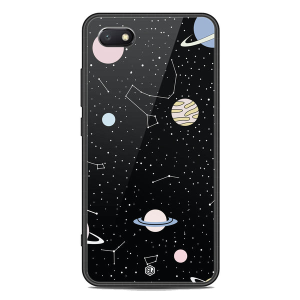 Space Series Soft Phone Case - Premium Glass Case - Design 1 - Huawei Y5 Prime 2018