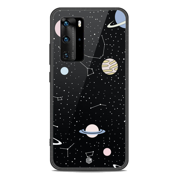 Space Series Soft Phone Case - Premium Glass Case - Design 1 - Huawei P40 Pro