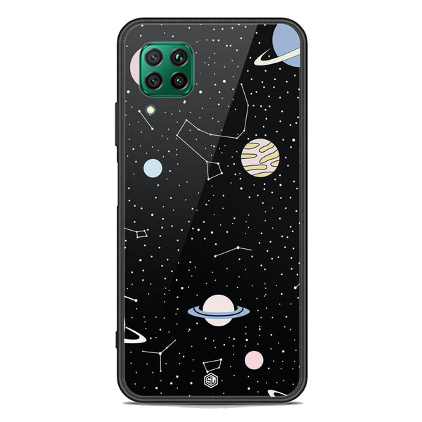 Space Series Soft Phone Case - Premium Glass Case - Design 1 - Huawei P40 lite