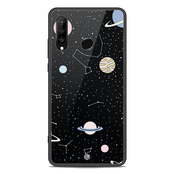 Space Series Soft Phone Case - Premium Glass Case - Design 1 - Huawei Nova 4e