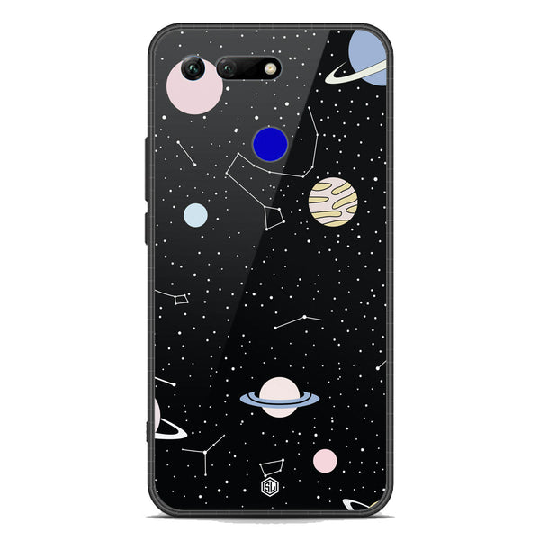 Space Series Soft Phone Case - Premium Glass Case - Design 1 - Huawei Honor View 20