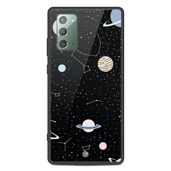 Space Series Soft Phone Case - Premium Glass Case - Design 1 - Samsung Galaxy Note 20