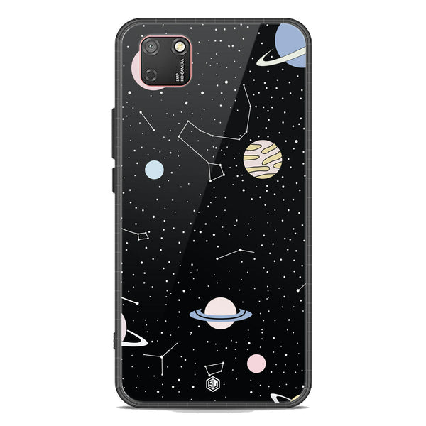 Space Series Soft Phone Case - Premium Glass Case - Design 1 - Honor 9S