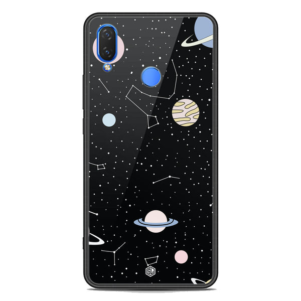 Space Series Soft Phone Case - Premium Glass Case - Design 1 - Huawei Honor 8C
