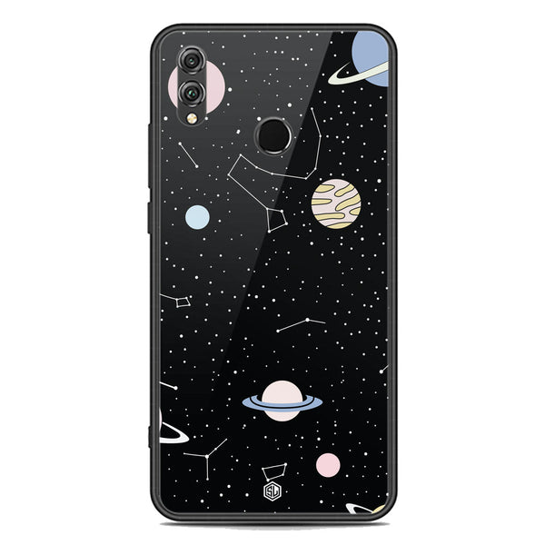 Space Series Soft Phone Case - Premium Glass Case - Design 1 - Huawei Honor 8X
