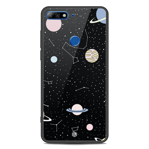 Space Series Soft Phone Case - Premium Glass Case - Design 1 - Huawei Honor 7C