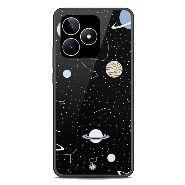 Space Series Soft Phone Case - Premium Glass Case - Design 1 - Realme C53