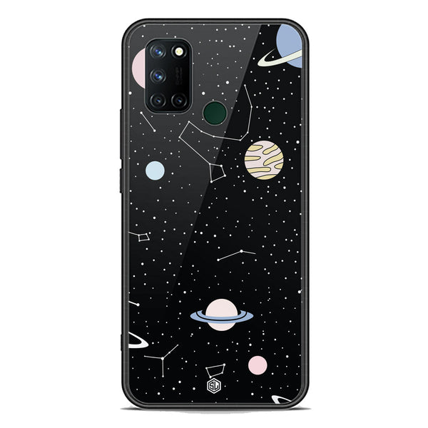 Space Series Soft Phone Case - Premium Glass Case - Design 1 - Realme C17