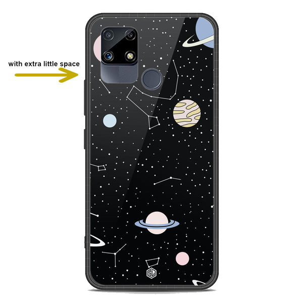 Space Series Soft Phone Case - Premium Glass Case - Design 1 - Realme C15