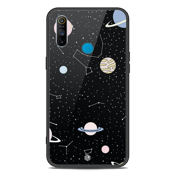 Space Series Soft Phone Case - Premium Glass Case - Design 1 - Realme C3