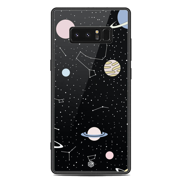 Space Series Soft Phone Case - Premium Glass Case - Design 1 - Samsung Galaxy Note 8