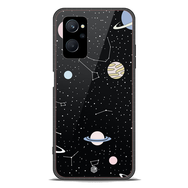 Space Series Soft Phone Case - Premium Glass Case - Design 1 - Realme 9i