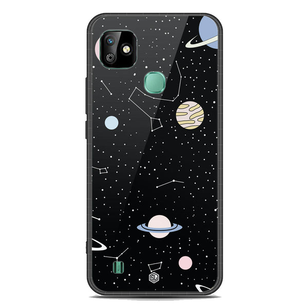 Space Series Soft Phone Case - Premium Glass Case - Design 1 - Infinix Smart HD 2021