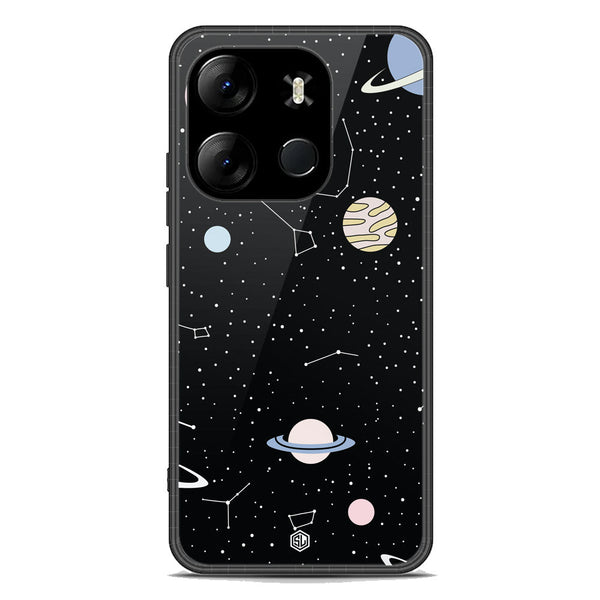 Space Series Soft Phone Case - Premium Glass Case - Design 1 - Infinix Smart 7