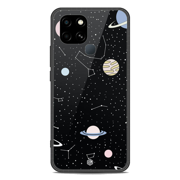 Space Series Soft Phone Case - Premium Glass Case - Design 1 - Infinix Smart 6