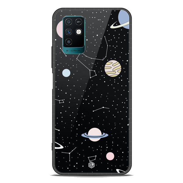 Space Series Soft Phone Case - Premium Glass Case - Design 1 - Infinix Note 10