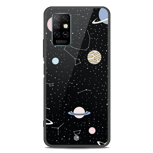 Space Series Soft Phone Case - Premium Glass Case - Design 1 - Infinix Note 8i