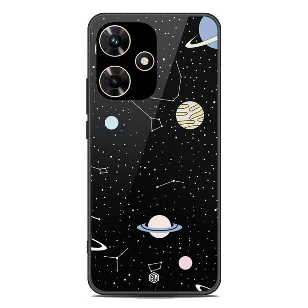 Space Series Soft Phone Case - Premium Glass Case - Design 1 - Infinix Hot 30i