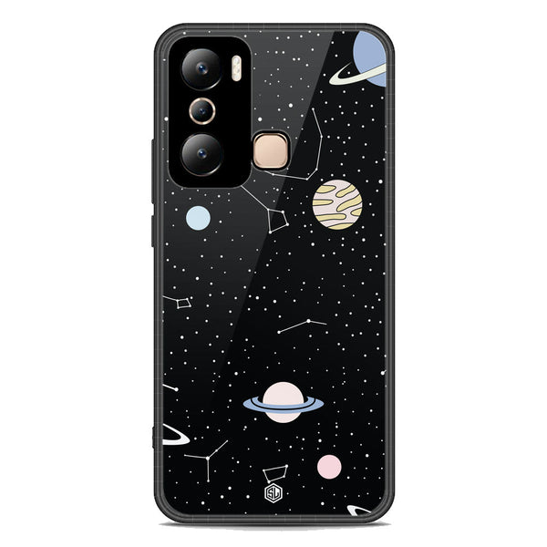 Space Series Soft Phone Case - Premium Glass Case - Design 1 - Infinix Hot 20i