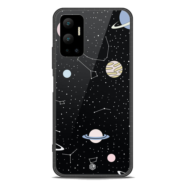 Space Series Soft Phone Case - Premium Glass Case - Design 1 - Infinix Hot 12