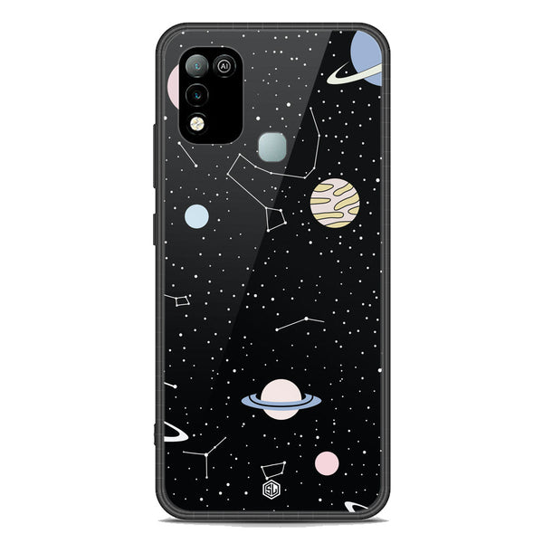 Space Series Soft Phone Case - Premium Glass Case - Design 1 - Infinix Hot 10 Play