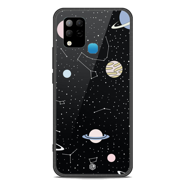 Space Series Soft Phone Case - Premium Glass Case - Design 1 - Infinix Hot 10S