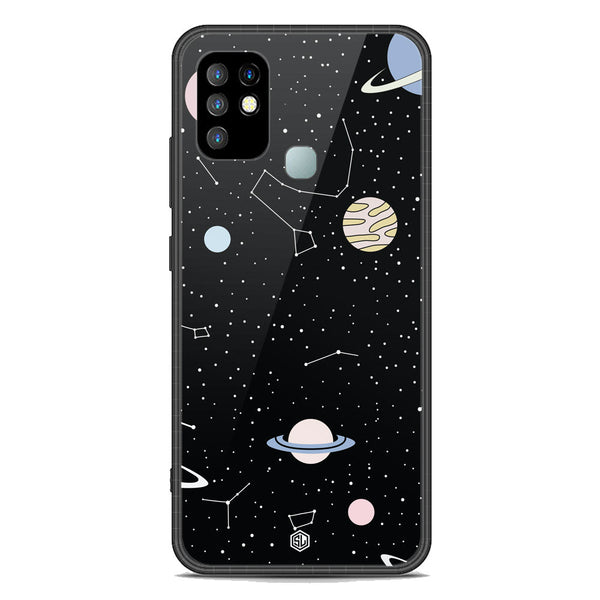 Space Series Soft Phone Case - Premium Glass Case - Design 1 - Infinix Hot 10