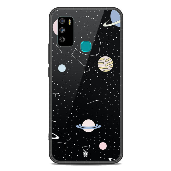 Space Series Soft Phone Case - Premium Glass Case - Design 1 - Infinix Hot 9 Play