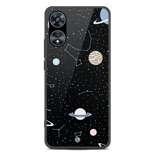 Space Series Soft Phone Case - Premium Glass Case - Design 1 - Oppo A78 4G
