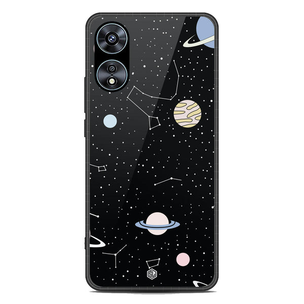 Space Series Soft Phone Case - Premium Glass Case - Design 1 - Oppo A58 4G