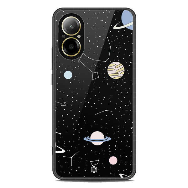 Space Series Soft Phone Case - Premium Glass Case - Design 1 - Realme C67 4G