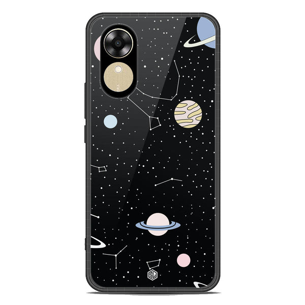 Space Series Soft Phone Case - Premium Glass Case - Design 1 - Oppo A17k