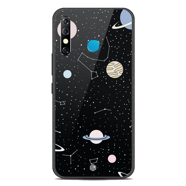 Space Series Soft Phone Case - Premium Glass Case - Design 1 - Infinix Hot 8
