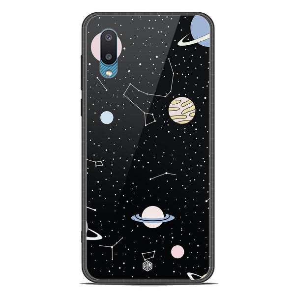Space Series Soft Phone Case - Premium Glass Case - Design 1 - Samsung Galaxy M02